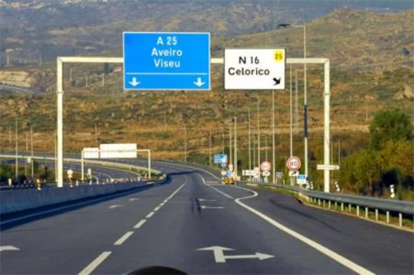 A sinalização com fundo azul que se encontra nesta via indica-me que circulo numa auto-estrada. Concorda com a afirmação? — pergunta R1Q0327 do exame de código IMT