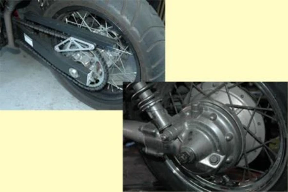 Na condução dum motociclo de duas rodas e em curva, uma redução repentina na caixa de velocidades é, em termos de segurança, melhor tolerada por: — pergunta R3Q0013 do exame de código IMT