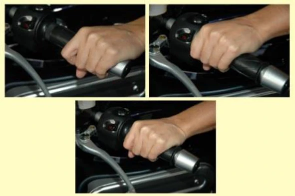 Para praticar uma condução em segurança, o condutor de um motociclo deve: — pergunta R6Q0046 do exame de código IMT