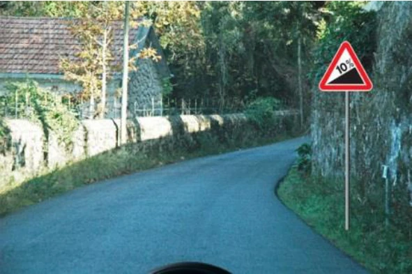 Perante o sinal vertical que se encontra nesta via pública estou obrigado a moderar a velocidade? — pergunta R8Q0280 do exame de código IMT